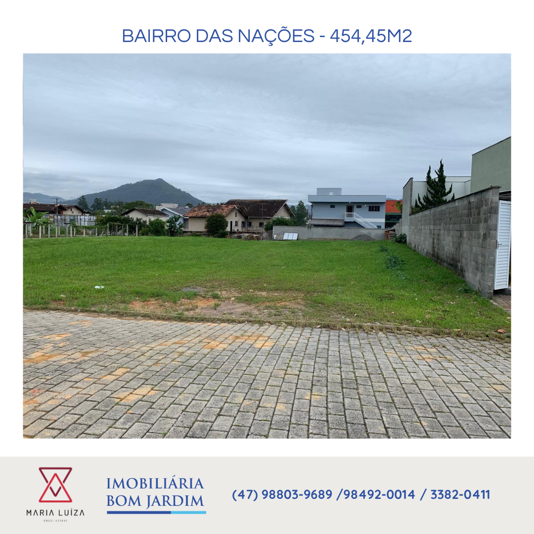 Terreno 454m2 Bairro das Nações Timbó